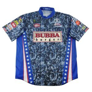 BK Racing NASCAR Pit Crew Jersey Shirt Monster Simpson Toyota Military Loose XL